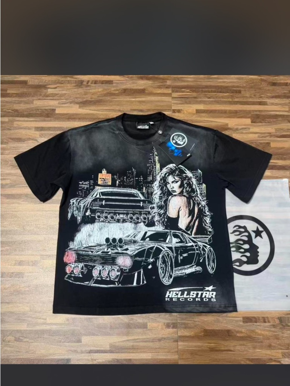 Hellstar Records Black Graphic Short Sleeve Tee